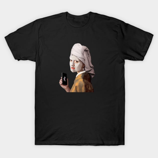 Girl with TikTok T-Shirt by brain360